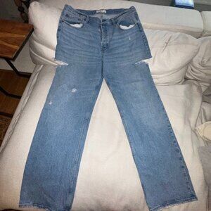 Abercrombie - curve love low rise boyfriend jeans